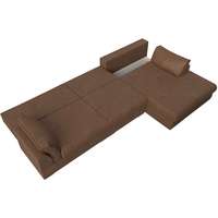 Угловой диван Mebelico Пекин Long 115441 (правый, рогожка, коричневый)