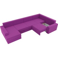 П-образный диван Лига диванов Мэдисон 28906 (микровельвет, фиолетовый)