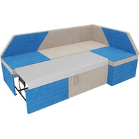 Угловой диван Mebelico Дуглас 106901 (левый, бежевый/голубой)