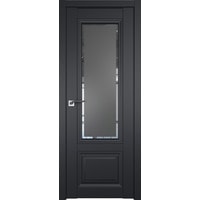 Межкомнатная дверь ProfilDoors 2.103U L 70x200 (черный матовый, стекло square графит)