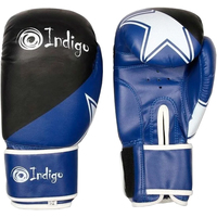 Тренировочные перчатки Indigo PS-505 (10 oz, черный/синий)