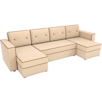 П-образный диван Лига диванов Принстон 31648 (рогожка, бежевый)