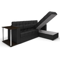 Угловой диван Мебель-АРС Атланта угловой (экокожа, черный)