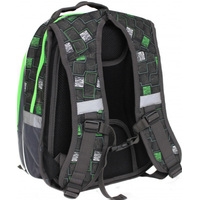 Школьный рюкзак Polikom 3449-1 (серый/зеленый)