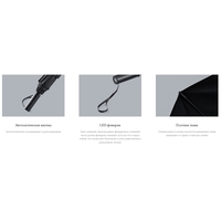 Складной зонт Ninetygo Folding Reverse со светодиодной подсветкой (серый)