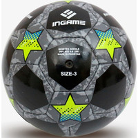 Футбольный мяч Ingame Pro Black (3 размер, черный/желтый/голубой)