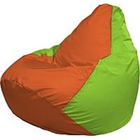Кресло-мешок Flagman Груша Медиум Г1.1-215 (оранжевый/салатовый)