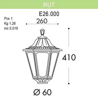 Садовый светильник Fumagalli Rut E26.000.000.WXF1R