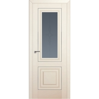 Межкомнатная дверь ProfilDoors 28U L 60x200 (магнолия сатинат/мателюкс графит узор серебро)