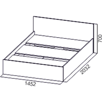 Кровать SV-Мебель ЭДМ-5 140x200 000001040 (дуб венге/дуб млечный)
