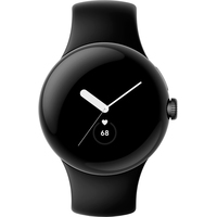 Умные часы Google Pixel Watch (матовый черный/обсидиан, спортивный силиконовый ремешок)