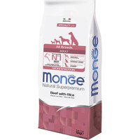 Сухой корм для собак Monge All Breeds Adult Monoprotein Beed with Rice (для всех пород с говядиной и рисом) 12 кг