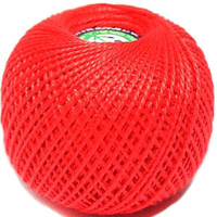 Пряжа для вязания Ирис Мерсеризованный хлопок 0810 25 г 150 м (красный)
