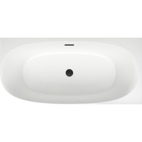 Ванна Wellsee Belle Spa 2.0 160x75 235803003 (пристенная ванна (правая) белый глянец, экран, каркас, сифон-автомат матовый черный)