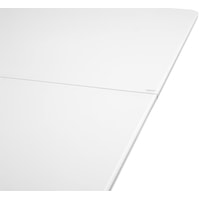 Кухонный стол Aero Venice 160 (белое стекло шелк/белый лак)