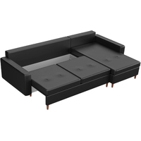 Угловой диван Mebelico Белфаст 59061 (экокожа, черный)