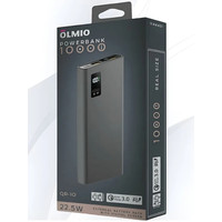 Внешний аккумулятор Olmio QR-10 10000mAh (серый)