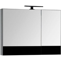  Aquanet Шкаф с зеркалом Верона 90 (черный)
