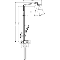 Душевая система  Hansgrohe Raindance Select E 360 Showerpipe [27112400]
