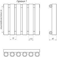 Стальной трубчатый радиатор КЗТО Гармония 1-400-3 (3 секции)