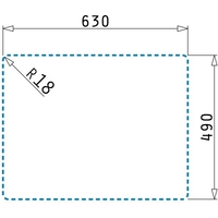Кухонная мойка Pyramis Alinia 1B 1D (65x51, графит)