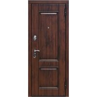Металлическая дверь ЮрСталь Вена 205x96 (грецкий орех/белый матовый, правый)