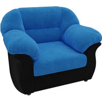 Интерьерное кресло Лига диванов Карнелла 105829 (велюр, голубой/черный)