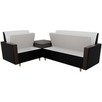 Угловой диван Mebelico Модерн 61168 (левый, белый/черный)