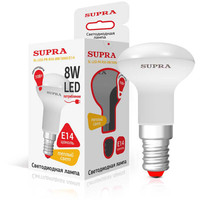 Светодиодная лампочка Supra SL-LED-PR-R50 E14 8 Вт 3000 К [SL-LED-PR-R50-8W/3000/E14]