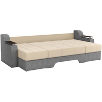 П-образный диван Mebelico Сенатор 59365 (рогожка, бежевый/серый)
