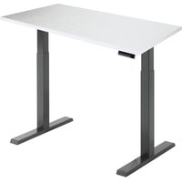 Стол для работы стоя ErgoSmart Electric Desk Compact 1360x800x36 мм (альпийский белый/черный)