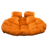 Подвесное кресло M-Group Для двоих 11450407 (черный ротанг/оранжевая подушка)