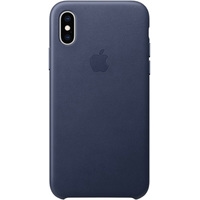 Чехол для телефона Apple Leather Case для iPhone XS Midnight Blue