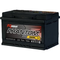 Автомобильный аккумулятор RDrive Phantom Diesel MF EUD-075070LB3 (75 А·ч)