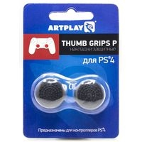 Накладки для стиков Artplays Thumb Grips выпуклые для PS4 (2 шт., черный)