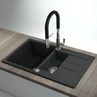 Кухонная мойка Aquasanita Tesa SQT151AW (black metallic 601)