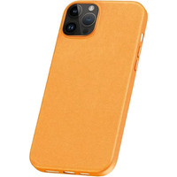 Чехол для телефона Baseus Fauxther для iPhone 15 Pro (оранжевый)