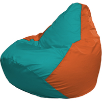 Кресло-мешок Flagman Груша Г2.1-296 (бирюза/оранжевый)