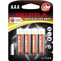 Батарейка Supra AAA 4 шт. [R03P-BP4]