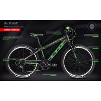 Велосипед LTD Bandit 440 Lite 2022 (черный/зеленый)