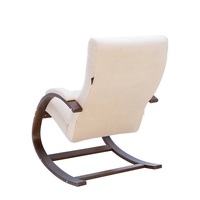 Кресло-качалка Leset Милано (орех текстура/бежевый велюр V 18)