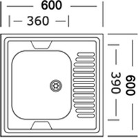 Кухонная мойка Mixline 310355 (левая, матовая, 0.4 мм)