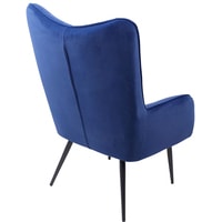 Интерьерное кресло AksHome Bogema 78238 (велюр, синий/черный)