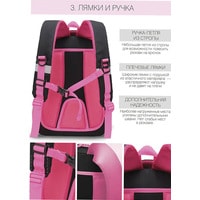 Школьный рюкзак Grizzly RG-966-21/2 (черный/розовый)