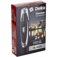 Триммер для носа и ушей Delta DL-4300 (черный/серебристый)