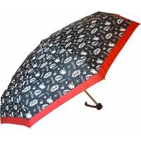Складной зонт RST Umbrella Принт ВУ-808 (черный/красный)
