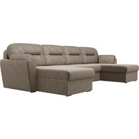 П-образный диван Лига диванов Бостон 100557 (коричневый)