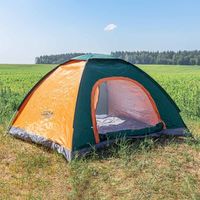 Треккинговая палатка ISMA LY-1624 (оранжевый/зеленый)