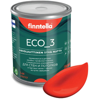 Краска Finntella Eco 3 Wash and Puna Clean Aurinko F-08-1-1-FL125 0.9 л (красный)