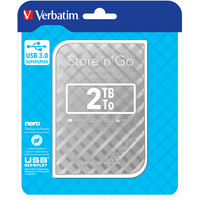 Внешний накопитель Verbatim Store 'n' Go USB 3.0 2TB Серебристый [53198]